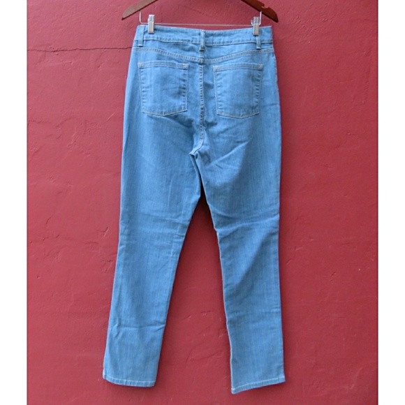 L.L. Bean Slimming Hi Rise Straight Leg Jeans Tall - Picture 4 of 6